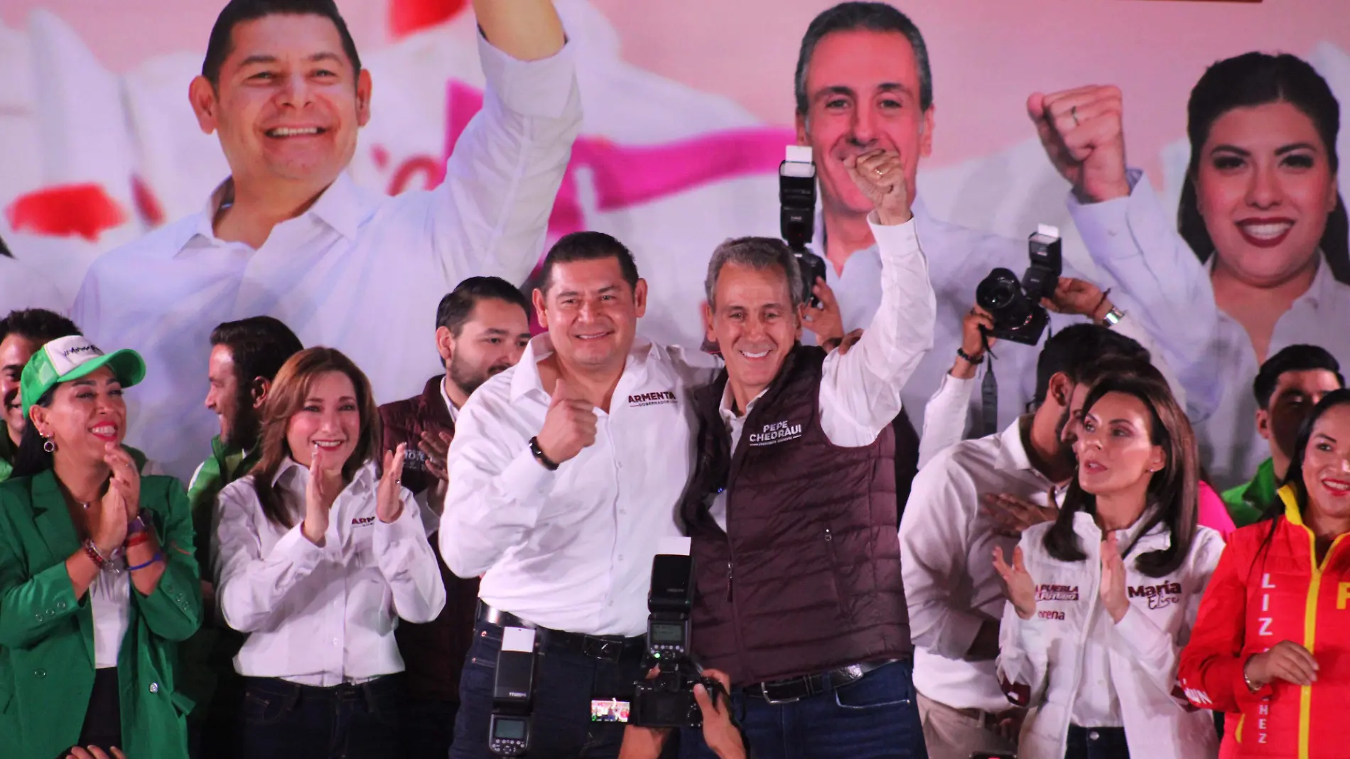 Alejandro Armenta y José Chedraui arrancan sus campañas desde el Centro Histórico de Puebla